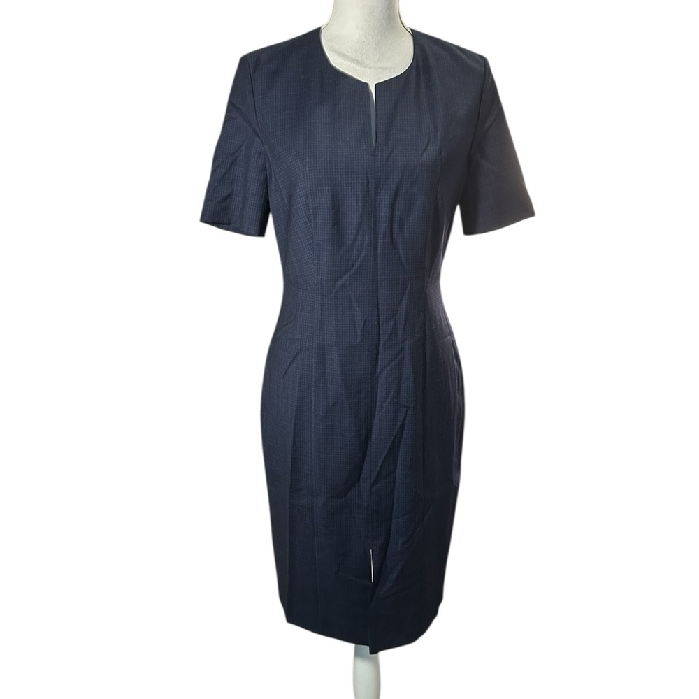 Boss Hugo Boss Delysia Navy Sheath Dress - Picture 2 of 11